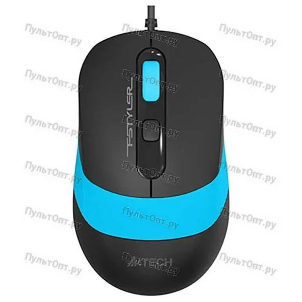 Мышь A4TECH Fstyler FM10 черный/синий оптическая (1600dpi) USB (4but)