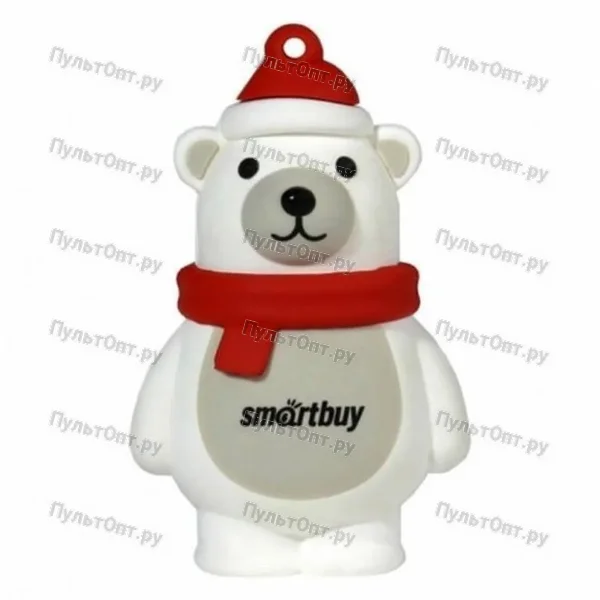 USB 8GB Smartbuy Wild series Белый Медведь