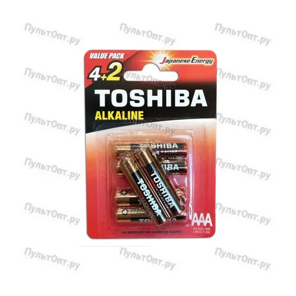 Эл. пит. Toshiba LR03 Red 6BL 6/card (6/72/576)