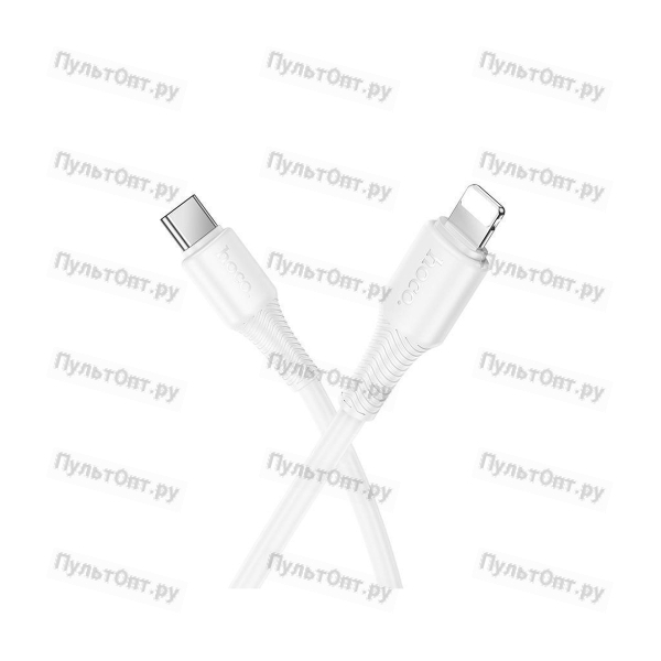 Кабель Hoco X120 Type-C (m)-Lightning (m) 1м 27W силикон белый