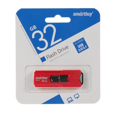 USB 3.0 32GB Smart Buy Stream красный