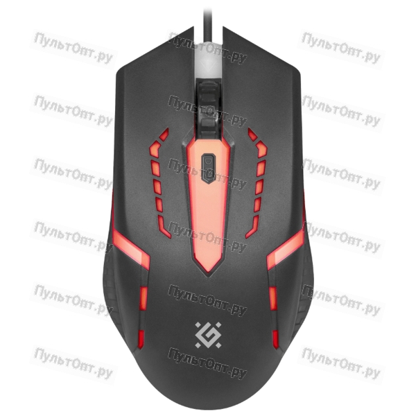Мышь Defender Flash MB-600L, черная, USB, проводная, 4 кнопки, 1,5м.